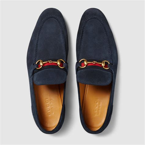 blue gucci loafers suede|gucci horsebit suede web loafer.